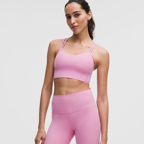 Lululemon Like A Cloud Long Line Bra B/C Pink Frosting Size 12